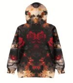 Women’s Dark Floral Hoodie – Soft Pullover Sweatshirt with Elegant Rose Print | Cozy & Stylish Casual Top for Fall and Winter - Image 5
