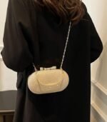 Light Luxury Sequin Simple Handbag – Elegant Evening Clutch & Chain Shoulder Bag for Women - Image 4