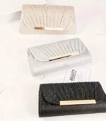 Women’s Elegant Glittering Handbag with Magnetic Closure – Luxury Party Clutch & Chain Shoulder Bag for Weddings