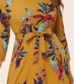 Elegant Women’s Maxi Frock Dress – Full-Length Flowing Gown with Round Neck & Long Sleeves | Perfect for Parties & Formal Events - Image 6