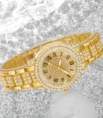 6pcs Women’s Luxury Quartz Watch & Jewelry Set – Roman Numeral Watch, Necklace, Bracelet, Earrings, Ring & Pendant Gift Box - Image 6