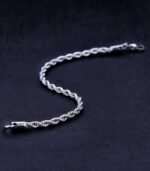 4mm Stainless Steel Twist Rope Chain Bracelet – Unisex Fashion Jewelry Gift - Image 5