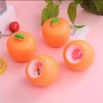 Fun Squeeze Bunny Toy – Cute Carrot Head Rabbit Stress Relief Toy for Kids and Adults, Random Color Soft Squishy Toy for Easter and Party Gifts