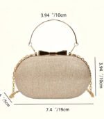 Light Luxury Sequin Simple Handbag – Elegant Evening Clutch & Chain Shoulder Bag for Women - Image 6