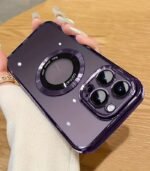 Luxury Magnetic Plating Clear Phone Case – Slim Acrylic MagSafe Cover for iPhone 16, 15, 14, 13, 12, 11 Pro Max & Plus Models - Image 6