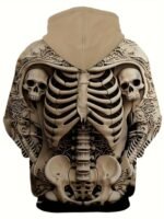 Men’s 3D Skeleton Print Hoodie – Stylish Long-Sleeve Casual Sweatshirt with Drawstring Pockets for Spring & Autumn - Image 6