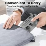 Metal 360-degree Rotatable Foldable Adjustable Phone Holder in Carbon Black for Desktop Live Streaming