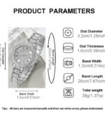 Elegant Quartz Watch with 10pcs Jewelry Set – Minimalist Round Business Style, Perfect Gift for Women - Image 8