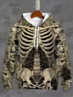 Men’s 3D Skeleton Print Hoodie – Stylish Long-Sleeve Casual Sweatshirt with Drawstring Pockets for Spring & Autumn - Image 7