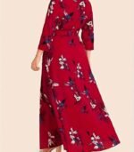 Elegant Women’s Maxi Frock Dress – Full-Length Flowing Gown with Round Neck & Long Sleeves | Perfect for Parties & Formal Events - Image 8