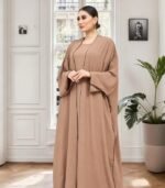 Elegant Open Front Abaya for Women – Solid Color Moroccan & Turkish Style | Lightweight Islamic Dress for Everyday & Special Occasions - Image 11
