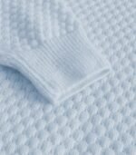 Women’s Blue Winter Sweater – Soft Slim-Fit Pullover with Leaf Pattern for Cozy Seasonal Style - Image 10