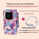 USB Baby Bottle Warmer – Portable Electric Feeding Bottle Heater with Adjustable Temperature, USB Powered Travel Bottle Warmer