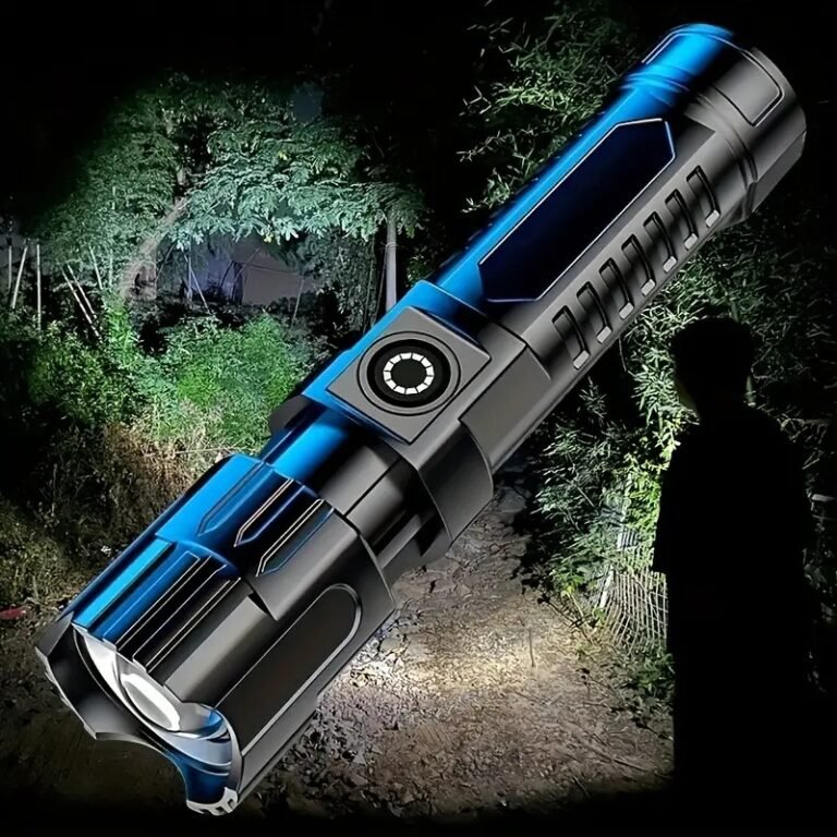 Baihuibri Rechargeable Super Bright LED Flashlight with Telescopic Zoom
