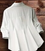 Women’s Elegant Embroidered Yellow Shirt – Long-Sleeve Button-Up Blouse with Floral & Leaf Design, Perfect for Casual Days, Formal Outfits, and All-Season Style - Image 13