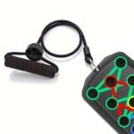 28-Hole Push-Up Board with Resistance Bands – Home & Gym Exercise Equipment for Chest, Arms, and Shoulders, Foldable Muscle Training Device