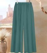 Women’s Casual Elegant Two-Piece Set – Loose Long Sleeve Top and Leaf Print Pants, Stylish Outfit for All Seasons - Image 5