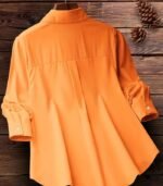 Women’s Elegant Embroidered Yellow Shirt – Long-Sleeve Button-Up Blouse with Floral & Leaf Design, Perfect for Casual Days, Formal Outfits, and All-Season Style - Image 9