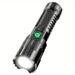 Baihuibri Rechargeable Super Bright LED Flashlight with Telescopic Zoom