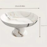 Marble Pattern Luxury PP Tray Organizer – Non-Slip Serving Plate for Home & Dining