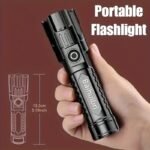 Baihuibri Rechargeable Super Bright LED Flashlight with Telescopic Zoom