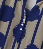 Golden Polka Dot Floral Two-Piece Set – Stylish Summer Outfit with Casual Long Pants for Holidays and Everyday Wear - Image 5