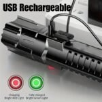 Baihuibri Rechargeable Super Bright LED Flashlight with Telescopic Zoom