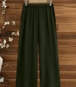 Women’s Chic Plant Print Two-Piece Set – Long-Sleeve Blouse with Solid Trousers, Elegant and Comfortable Outfit for Spring and Autumn - Image 5