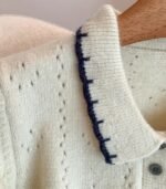 Women's Korean-Inspired Colorblock Sweater – Long Sleeve Pullover with Bow Accent and Lapel Detail, Soft & Cozy for Autumn and Winter Layering - Image 11