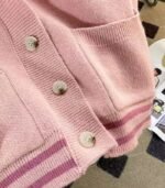 Women’s Navy & White Color-Block Cardigan – V-Neck Sweater Jacket with Tie-Front and Button Closure, Long-Sleeve Cozy Layer for Fall and Winter - Image 12