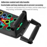 28-Hole Push-Up Board with Resistance Bands – Home & Gym Exercise Equipment for Chest, Arms, and Shoulders, Foldable Muscle Training Device