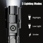 Baihuibri Rechargeable Super Bright LED Flashlight with Telescopic Zoom