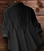 Women’s Elegant Embroidered Yellow Shirt – Long-Sleeve Button-Up Blouse with Floral & Leaf Design, Perfect for Casual Days, Formal Outfits, and All-Season Style - Image 3