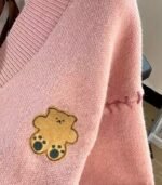 Women’s Navy & White Color-Block Cardigan – V-Neck Sweater Jacket with Tie-Front and Button Closure, Long-Sleeve Cozy Layer for Fall and Winter - Image 13