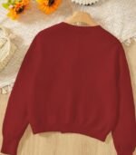 Ladies' Stylish Printed Cardigan | Soft, Comfortable Crew-Neck Design Perfect for Everyday Fall & Winter Wear - Image 3