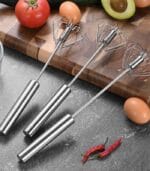 Semi-Automatic Stainless Steel Egg Beater - Image 5