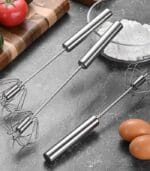 Semi-Automatic Stainless Steel Egg Beater